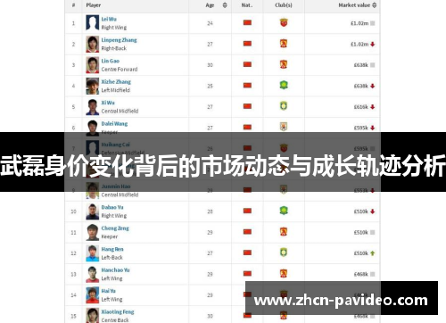 武磊身价变化背后的市场动态与成长轨迹分析